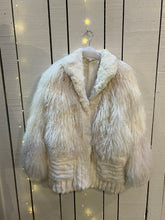 Load image into Gallery viewer, Vintage White Mongolian Sheepskin Shearling Coat, Made in Hong Kong
