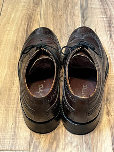 Vintage Dacks Brogue Wingtip Dark Brown Derby Shoes, Made in Canada, Size US Mens 9, EUR 42, SOLD
