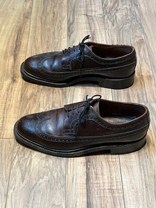 Vintage Dacks Brogue Wingtip Dark Brown Derby Shoes, Made in Canada, Size US Mens 9, EUR 42, SOLD