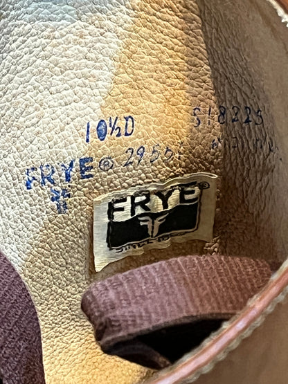 Vintage Frye Cognac Square Toe Boot, Made in USA, Size US Mens 10 ½, EUR 43 1/2