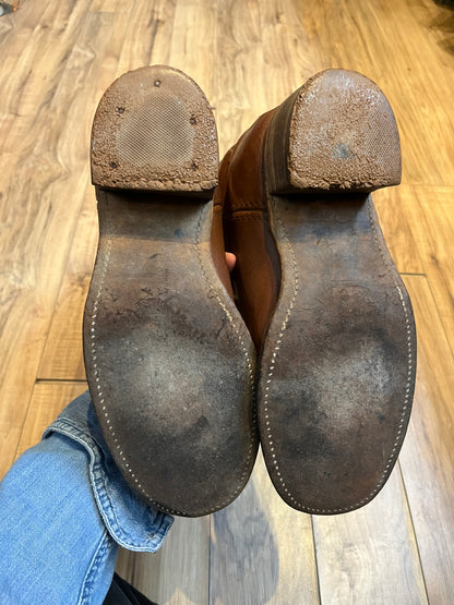 Vintage Frye Cognac Square Toe Boot, Made in USA, Size US Mens 10 ½, EUR 43 1/2