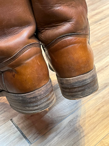 Vintage 1990s Frye Cognac Boot, Made in USA, Size US Mens 10, EUR 43 . SOLD
