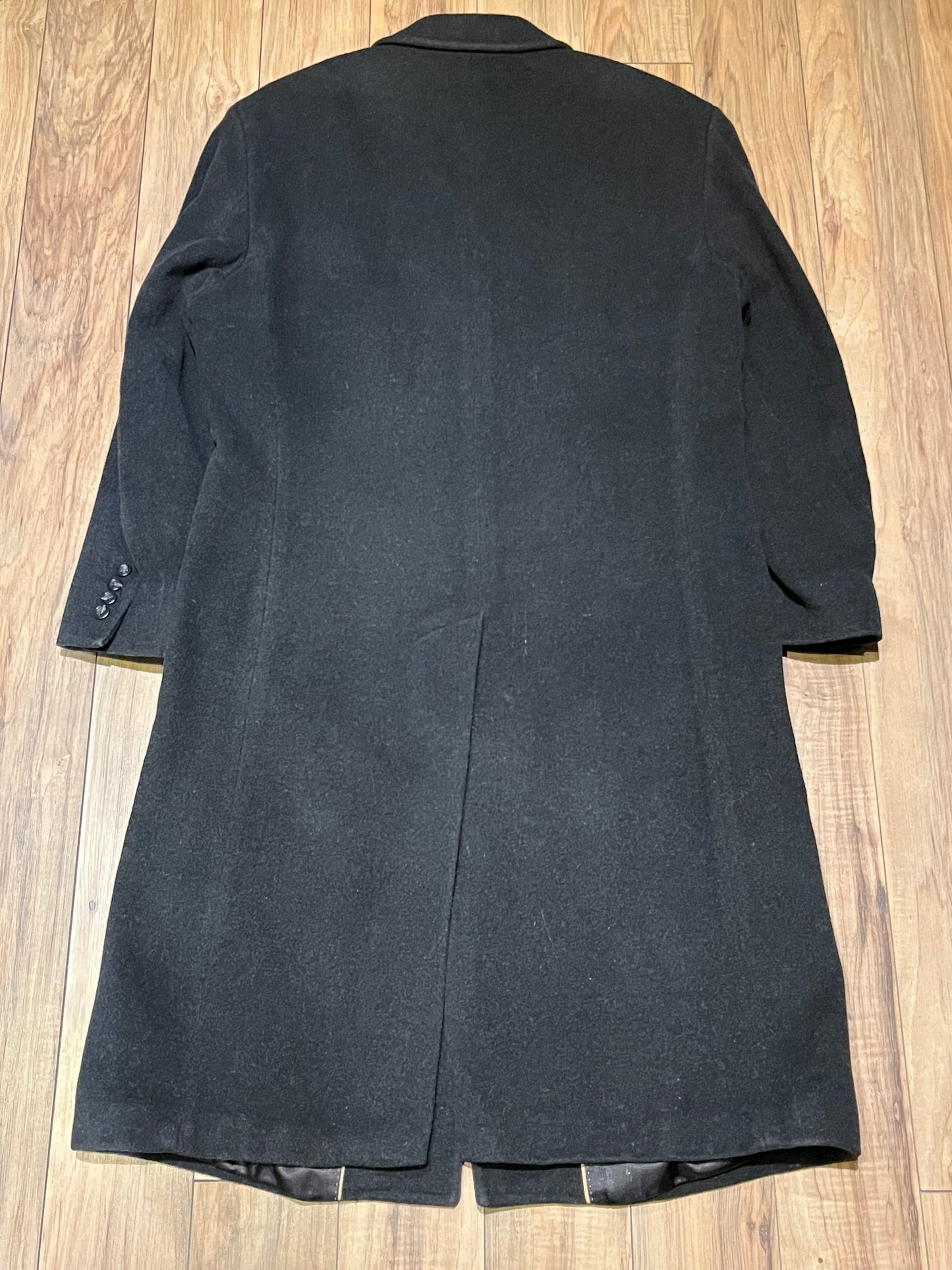 Vintage Weather Report Black Long Wool Blend Coat, Size 40 Short SOLD