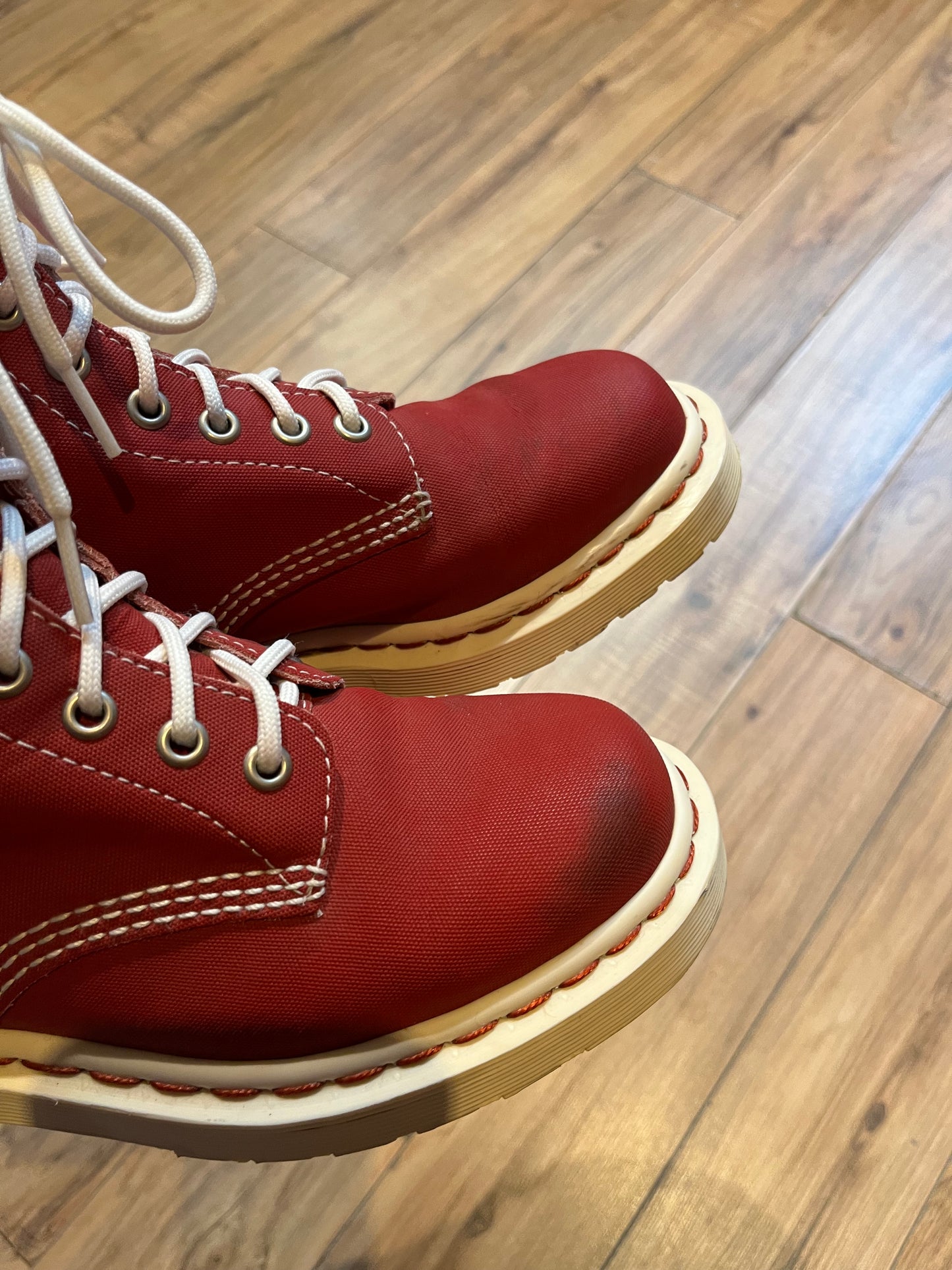 Vintage Doc Martens Red 13450 TecTuff, Size UK 4, Women’s US 6