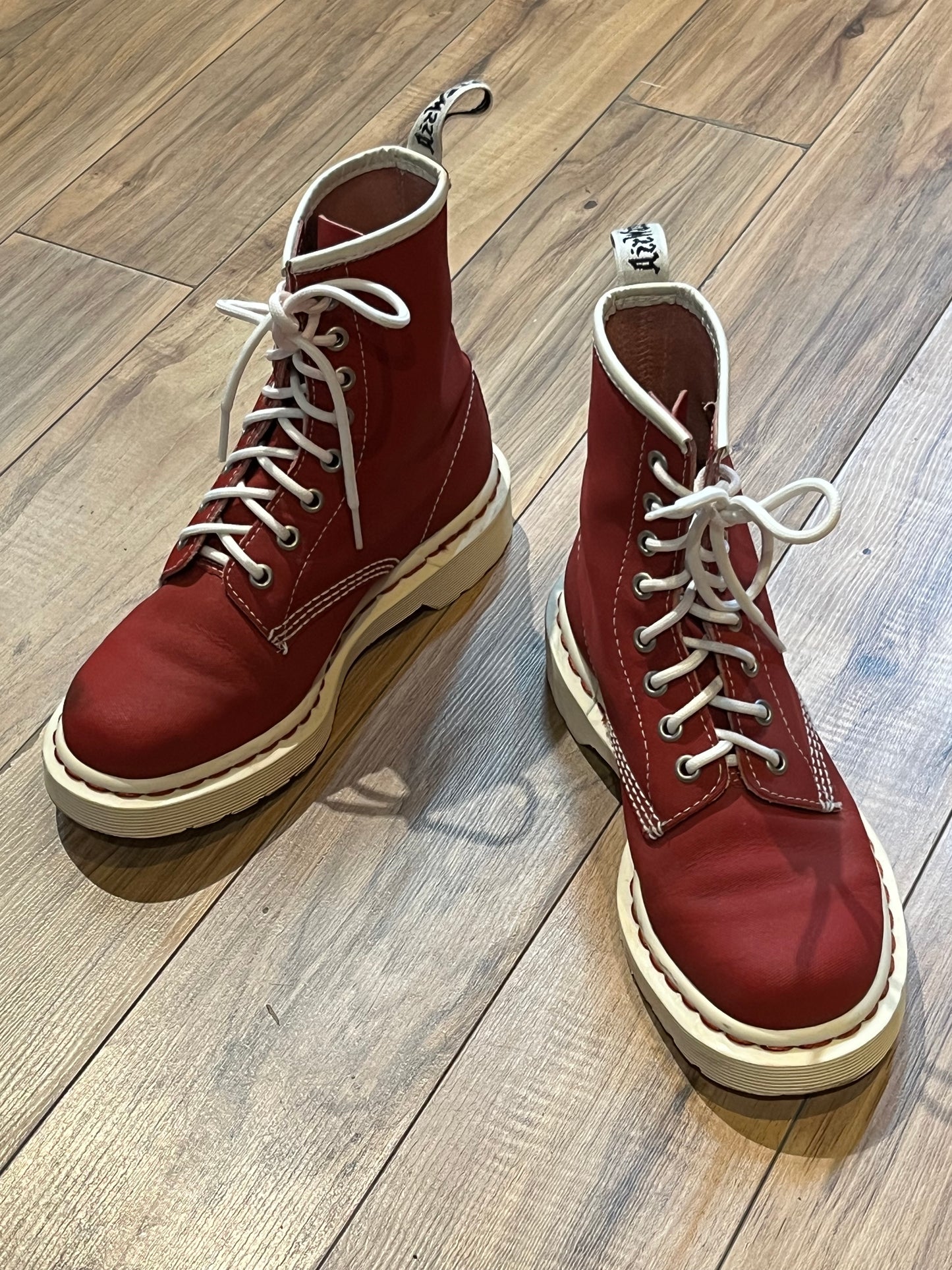 Vintage Doc Martens Red 13450 TecTuff, Size UK 4, Women’s US 6