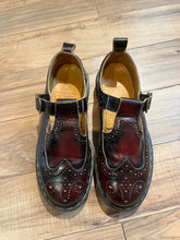 Load image into Gallery viewer, Rare Vintage Doc Martens Oxblood Wingtip Brogue Mary Janes, Made in England, Size UK 7, EUR 40, US Women’s 9
