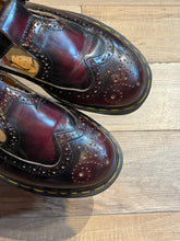 Load image into Gallery viewer, Rare Vintage Doc Martens Oxblood Wingtip Brogue Mary Janes, Made in England, Size UK 7, EUR 40, US Women’s 9
