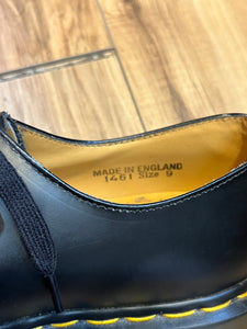 Vintage Doc Martens 1461 Black Oxford, NWOT, Made in England, Size UK 9