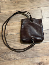 Load image into Gallery viewer, Vintage Roots Brown Leather Crossbody/ Knapsack, Made in Canada
