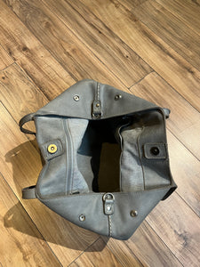 Roots Grey Full Grain Leather Tote Bag, Made in Canada SOLD
