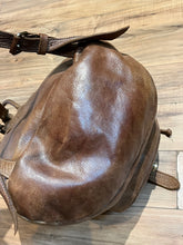 Load image into Gallery viewer, Vintage Roots Tribal Leather Brown Knapsack, Made in Canada
