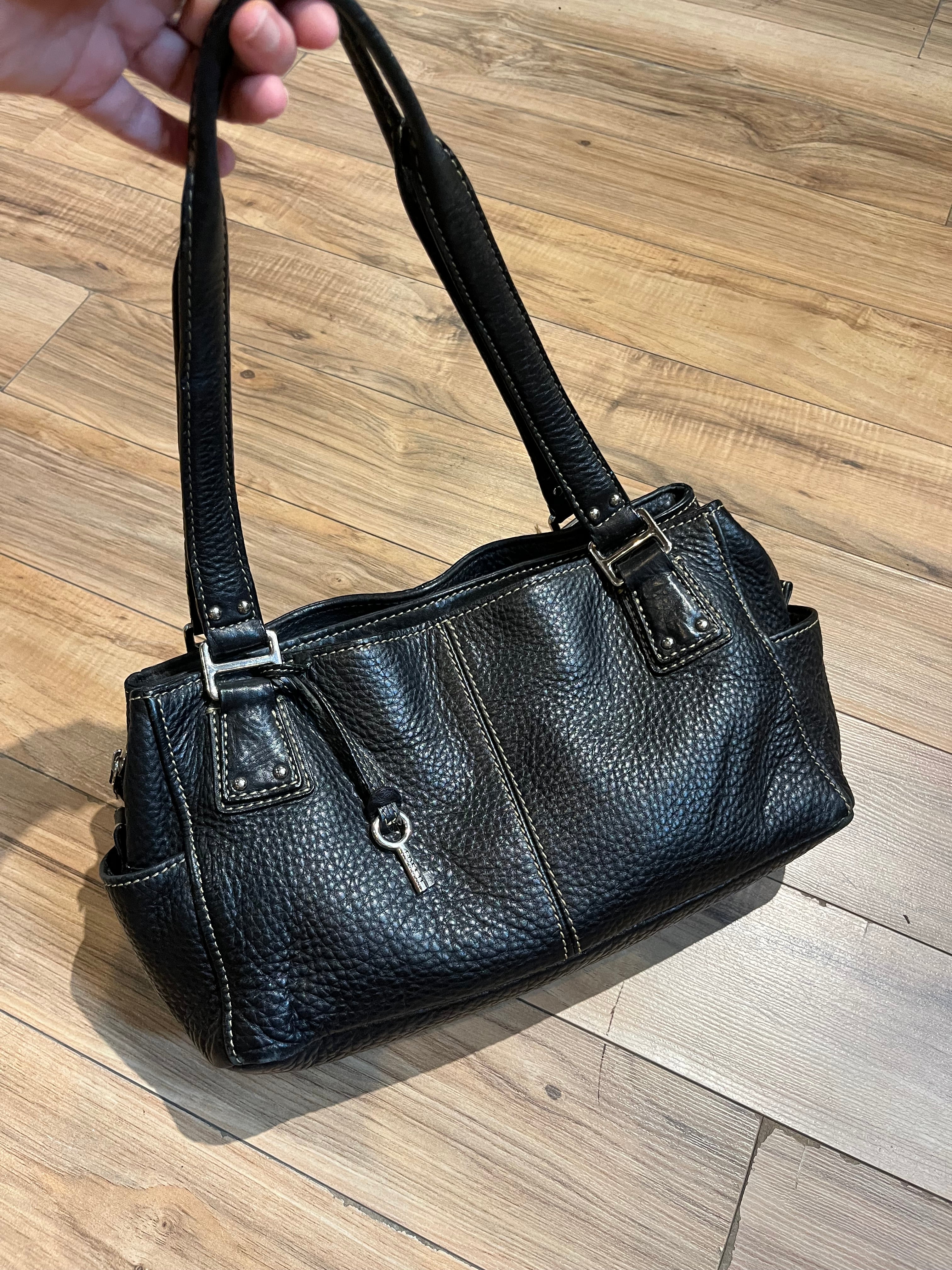 Back Handag Vintage Fossil Black Leather Handag SOLD – KingsPIER vintage