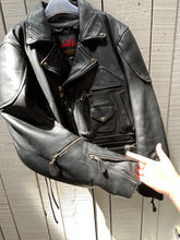 Load image into Gallery viewer, Easy Riders Black Leather Moto Jacket, Size Large

