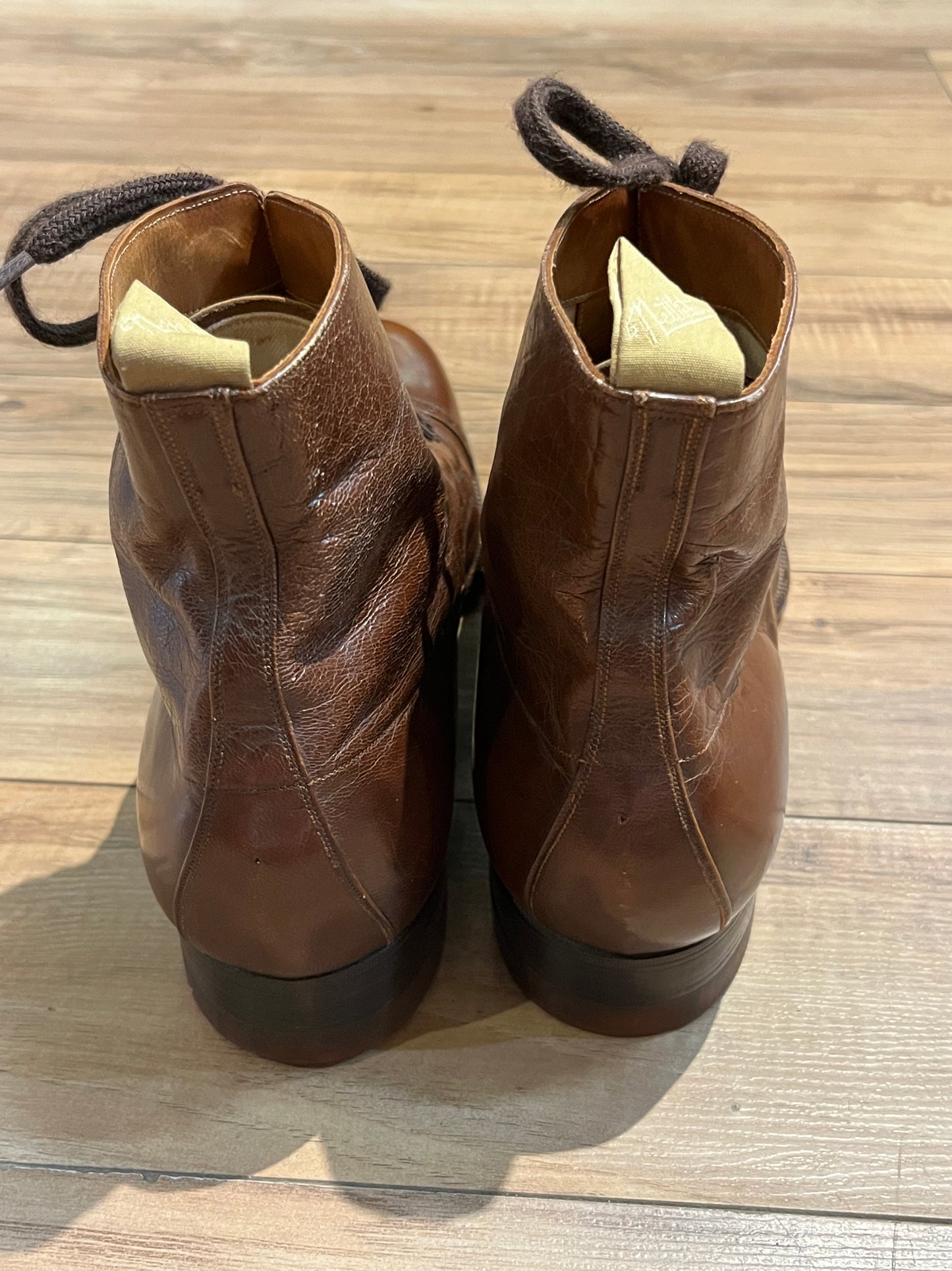 Rare Antique 1900-1910’s Nettleton Calf Skin Boots, Made in USA, Size US Men’s 8.5