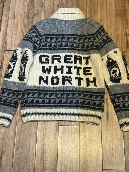 North Star “Bob and Doug Mackenzie’s Great White North” Cowichan Style Zip Cardigan, NWT, Made in Canada, Size Medium