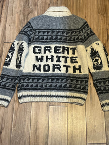 North Star “Bob and Doug Mackenzie’s Great White North” Cowichan Style Zip Cardigan, NWT, Made in Canada, Size Medium