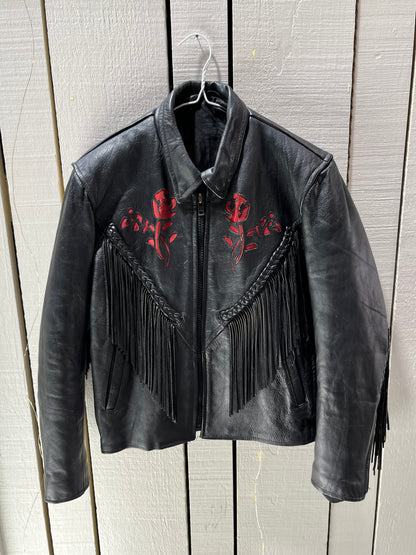 Vintage 80’s Antelope Creek Leather Jacket with Fringe, Chest 38”, SOLD