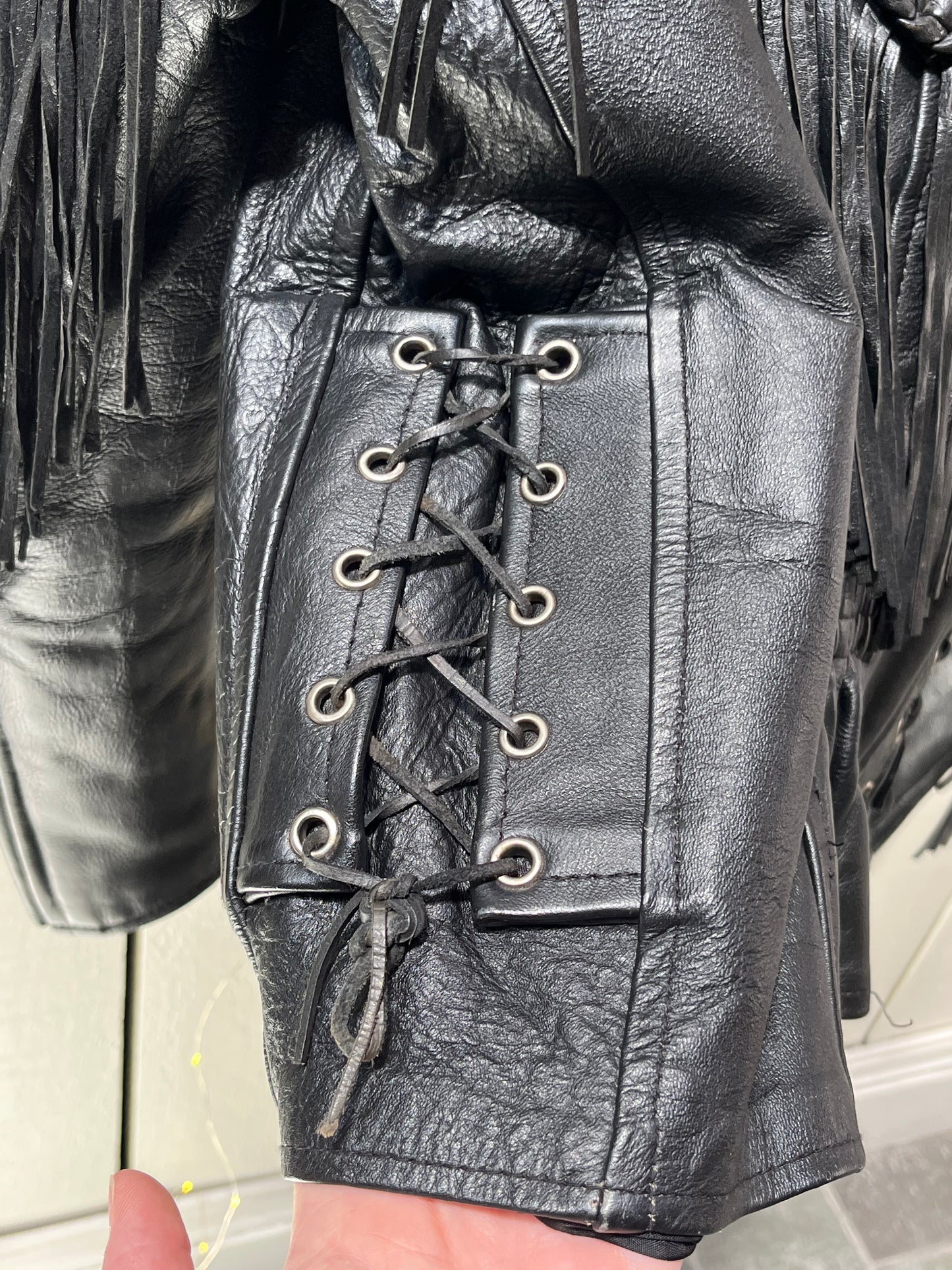 Vintage 80’s Antelope Creek Leather Jacket with Fringe, Chest 38”, SOLD