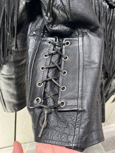 Load image into Gallery viewer, Vintage 80’s Antelope Creek Leather Jacket with Fringe, Chest 38”
