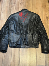 Load image into Gallery viewer, Vintage 80’s Antelope Creek Leather Jacket with Fringe, Chest 38”

