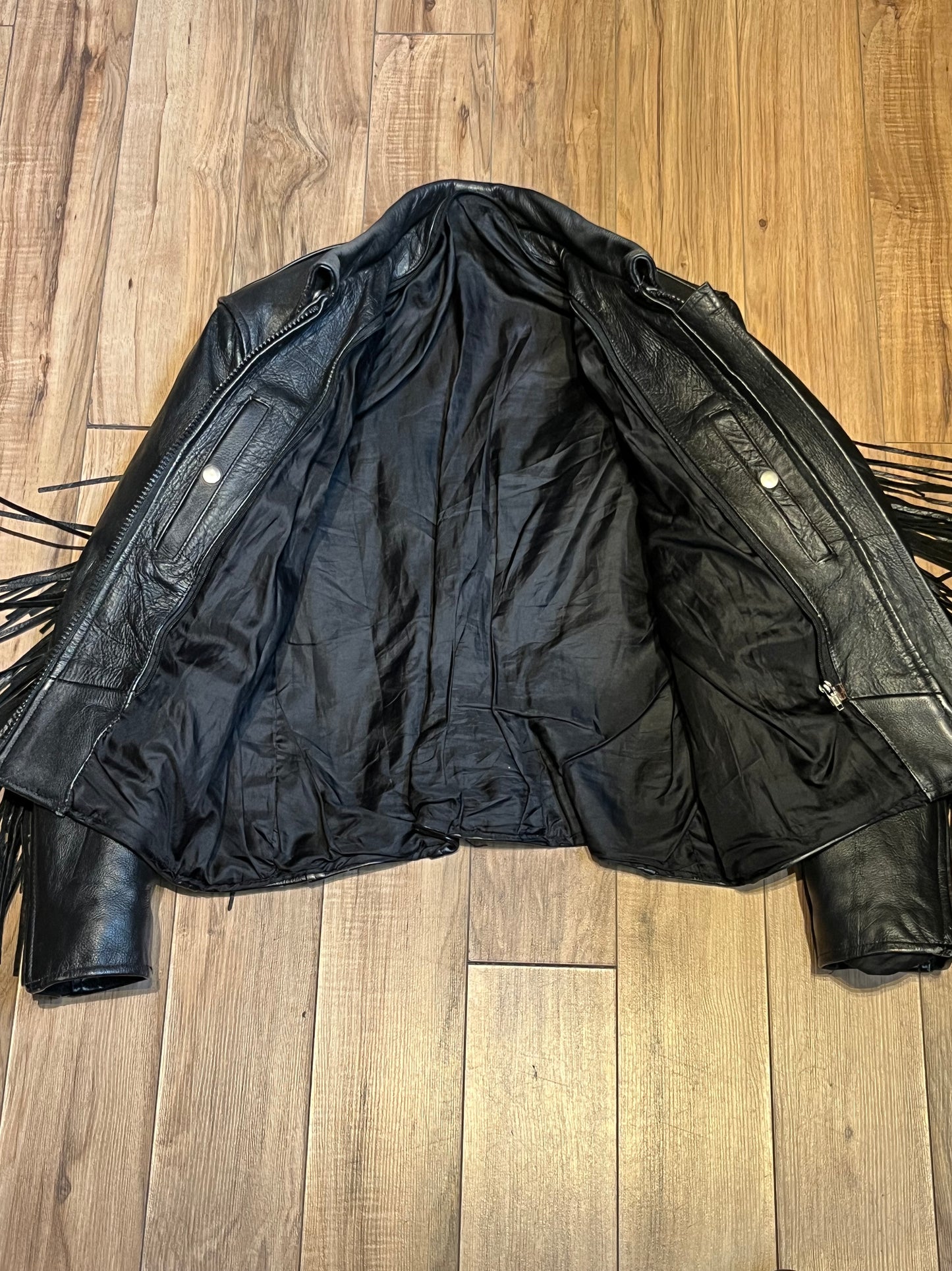 Vintage 80’s Antelope Creek Leather Jacket with Fringe, Chest 38”, SOLD