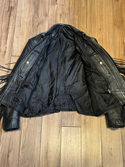 Vintage 80’s Antelope Creek Leather Jacket with Fringe, Chest 38”, SOLD