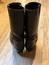 Load image into Gallery viewer, Vintage Frye Black Harness Boot, Made in USA, Size US Womens 10
