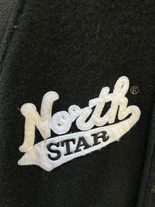 Vintage North Star Black Varsity Jacket, Made in Canada, Size Medium