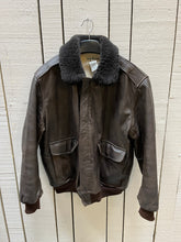 Load image into Gallery viewer, Vintage 80’s Flying Tiger LL Bean Brown Leather Retro Flight Jacket, Made in USA, Size Large
