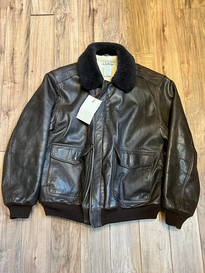 Bomber Jacket Bean Jacket Vintage 80's Flying Tiger LL Bean Brown