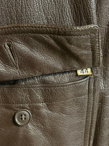 Vintage WW2 USN G-1 Brown Leather Flight Jacket, size 44