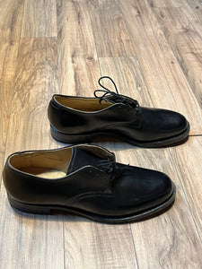 Vintage 1990’s Deadstock Military Issue Black Leather Oxford Shoes, Made in Canada, Size Men’s 10 US