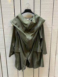 Rare Vintage 70’s Issey Miyake Cotton Oversized Jacket with Attached Vest, Made in Japan, Size Small