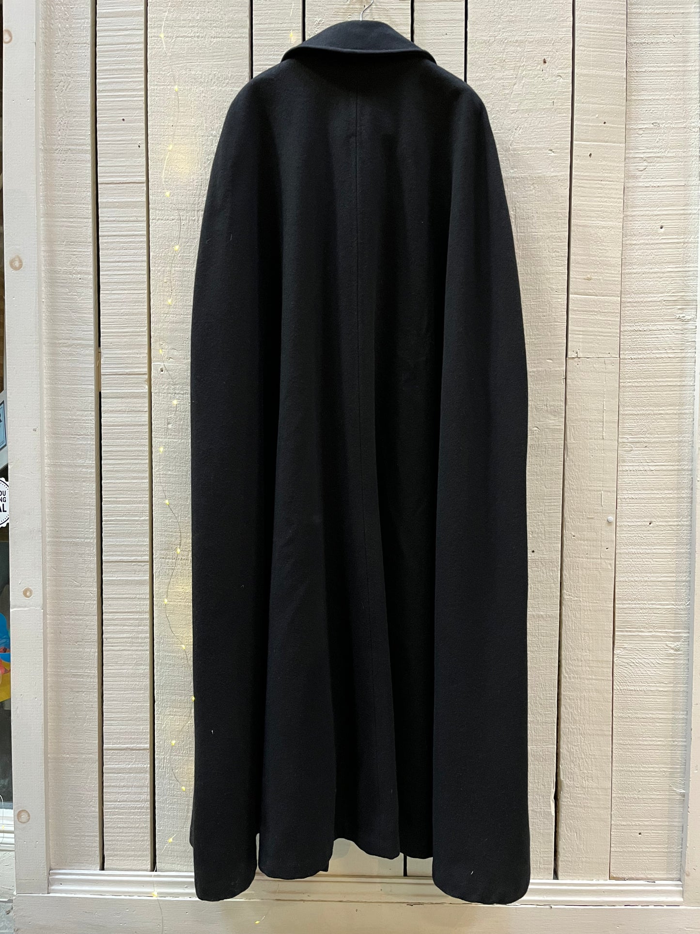 Vintage 1940s J.Wippell & Co. LTD Black Heavy Weight Wool Clerical Cloak, Made in England