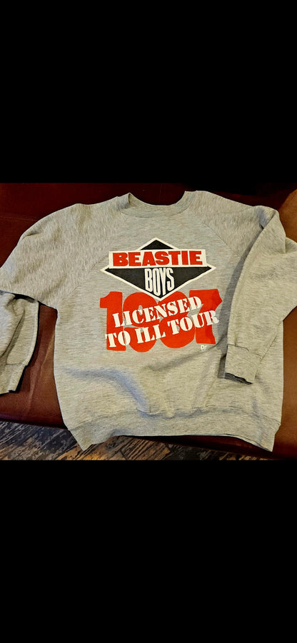 Extremely Rare 1987 Beastie Boys Licensed to Ill Tour vintage sweatshirt Made in USA