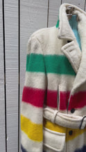 Load and play video in Gallery viewer, Vintage Hudson’s Bay Company Point Blanket Coat with Belt, Made in Canada, Chest 46” SOLD
