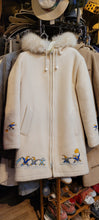 Load image into Gallery viewer, Vintage Hudson&#39;s Bay Company White Wool Parka, Made in Canada, Chest 38”
