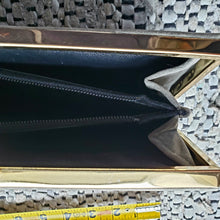Load image into Gallery viewer, Kingspier Vintage - Vintage Cabrelli grey Moleskin fine velvet box clutch. Made in Canada
