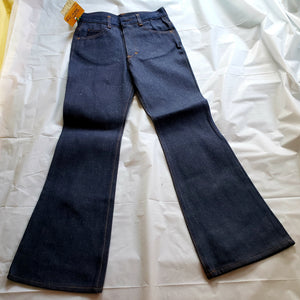 Tee Kay Vintage Deadstock, Made in Thailand. Denim, Bellbottom Jeans. NWT 27" x 28"