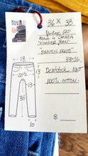 Load image into Gallery viewer, Vintage Deadstock GAP Jeans 36&quot;x38&quot; Worker Jeans Painter Pant Denim. Made in Canada
