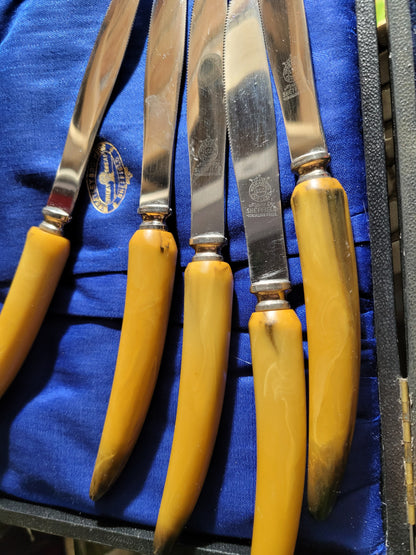 VintageWheatley Brothers Wheat Sheaf Sheffield Table Knives