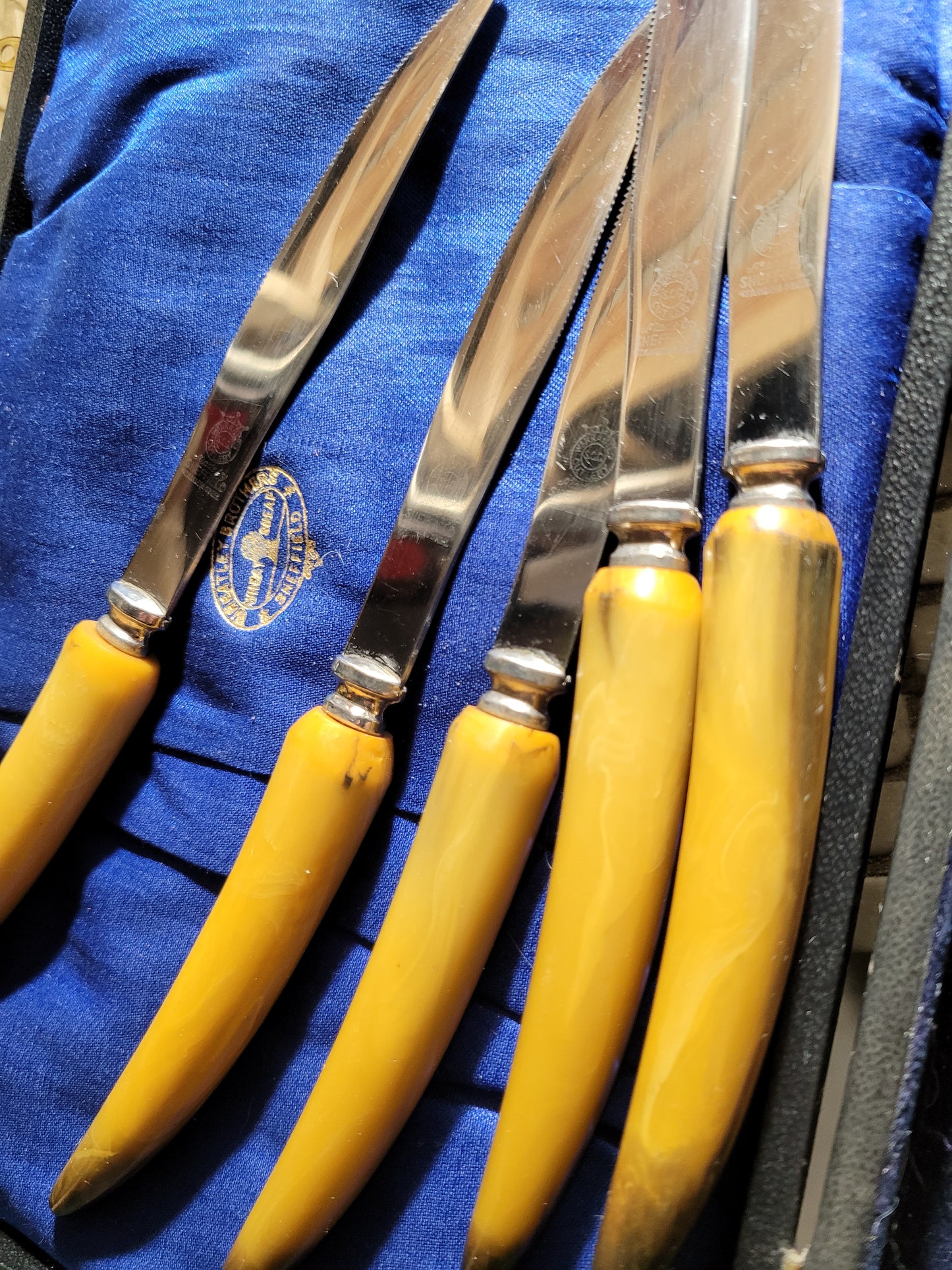 VintageWheatley Brothers Wheat Sheaf Sheffield Table Knives