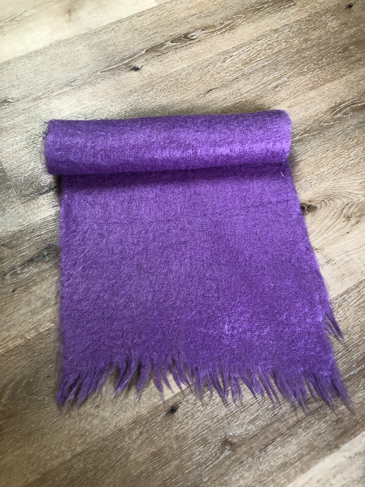 Kingspier Vintage - Vintage purple mohair scarf/ shawl. 16"x72"