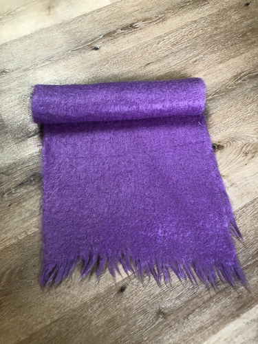 Kingspier Vintage - Vintage purple mohair scarf/ shawl. 16