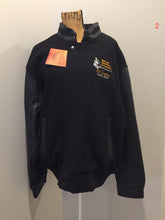Load image into Gallery viewer, Kingspier Vintage - Genuine Canada Sportswear “Railroad Recording Productions, North Sydney NS” 30 year anniversary jacket with snap closures and slash pockets. Made in Canada. Size XL.
