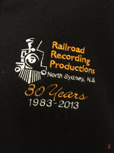 Load image into Gallery viewer, Kingspier Vintage - Genuine Canada Sportswear “Railroad Recording Productions, North Sydney NS” 30 year anniversary jacket with snap closures and slash pockets. Made in Canada. Size XL.
