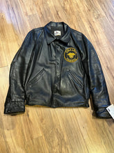 Load image into Gallery viewer, Vintage Cold Lake Packers Leather Varsity Jacket by Athletes Wear Co. LTD.

Jacket features embroidered detail on the chest, two front pockets and snap closures.

Made in Canada.
Chest 46”.
