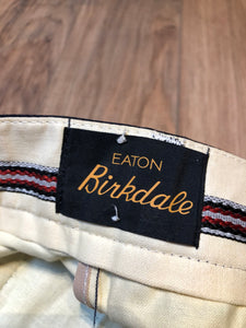 Kingspier Vintage - Vintage deadstock Eaton Birkdale 55% Polyester/ 45% wool dress pants with straight leg, mis rise, zip fly and front and back pockets.

Made in Czechoslovakia 