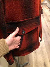 Load image into Gallery viewer, Vintage 1960’s Red Buffalo Plaid Wool Jacket, Made in Canada
