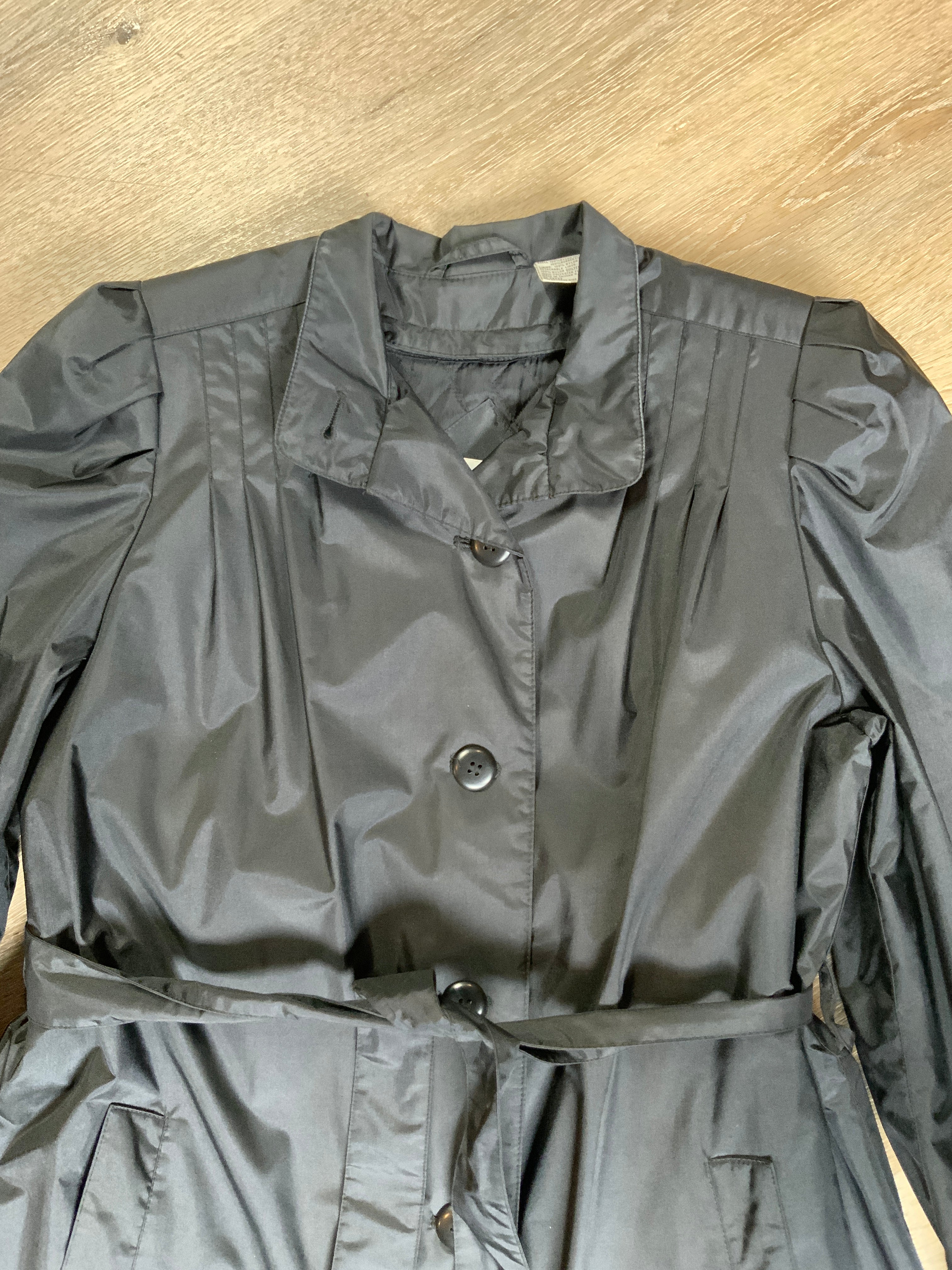 Vintage J.Gallery Petite Black Trench Coat